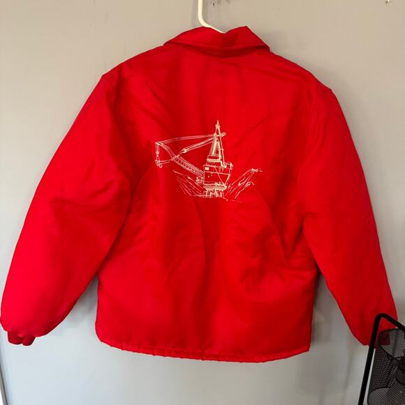 Vintage Holloway Button Down Jacket Men's Size Large United Mine Workers Union - Picture 2 of 7